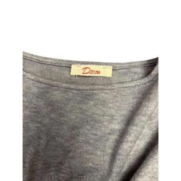 Dawna Womens Gray Lounge Set Long Sleeve Cropped Top High-Waisted Pants - Picture 6 of 13